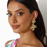 18 karátos aranyozott erdei fülbevaló