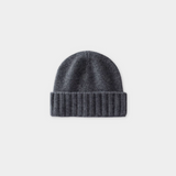 DARK GRAY CASHMERE WINTERTIME BEANIE