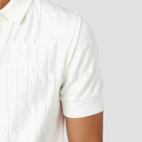 Peter | V-Neck Cable Knit Polo