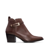 Botim Közepes Sarok Női Barna Bőr