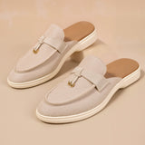 Szilárd orrú slip-on lapos szandálok