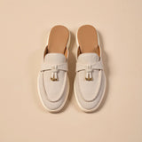 Szilárd orrú slip-on lapos szandálok