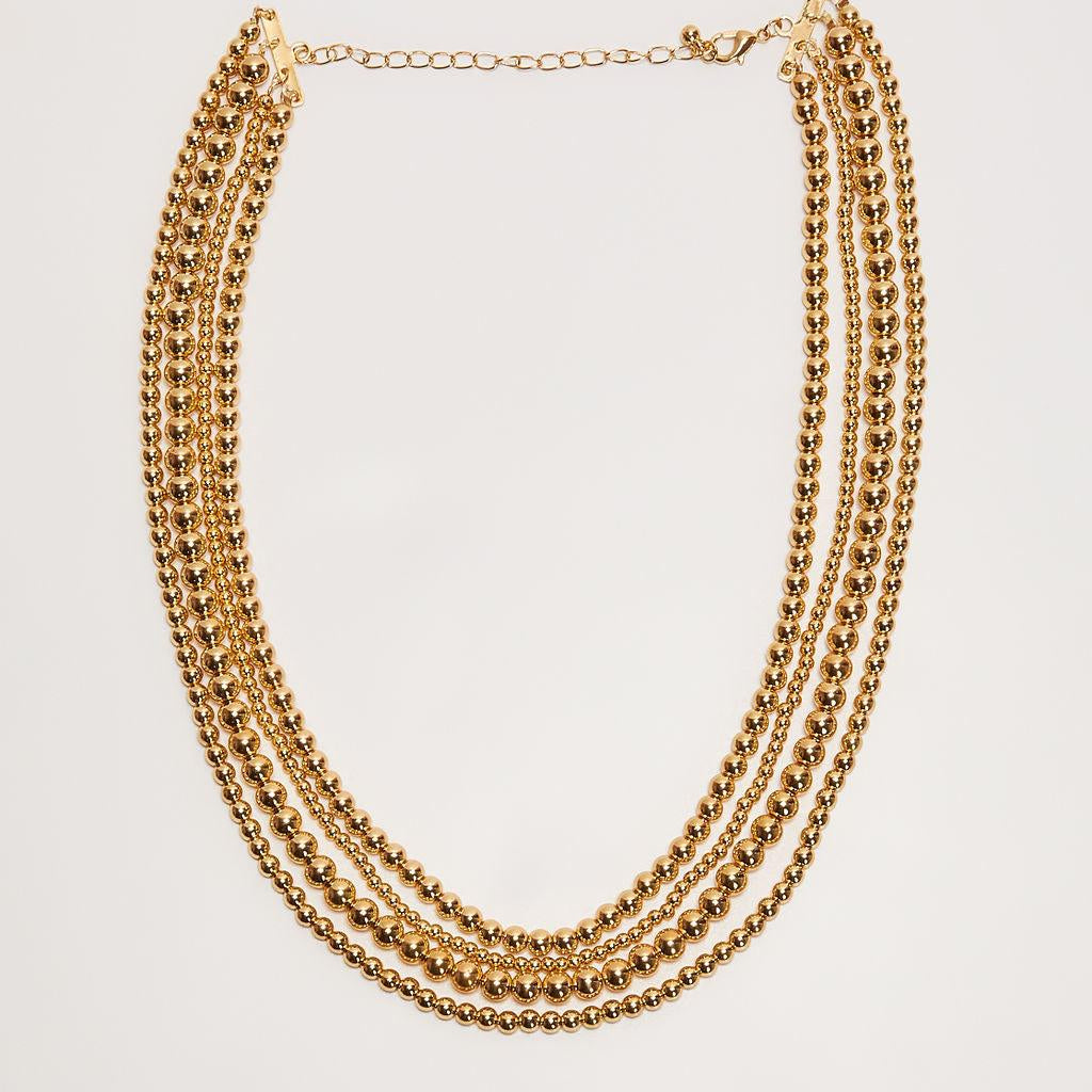 Golden Girl Layered Beaded Necklace