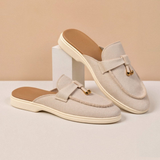 Szilárd orrú slip-on lapos szandálok