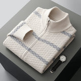 Charles - Csíkos Kötött Zippes Pulóver